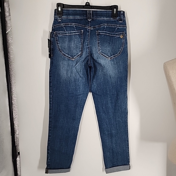 NEW Democracy Ab Solution Size 4 Slimming Pants Blue Ankle Skimmer Pants - Picture 3 of 11